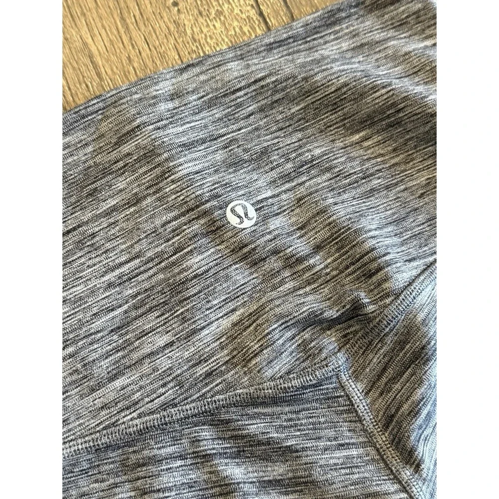 Lululemon Wunder Under Leggings Gray Space Dye High Rise Yoga Pants Size 4
